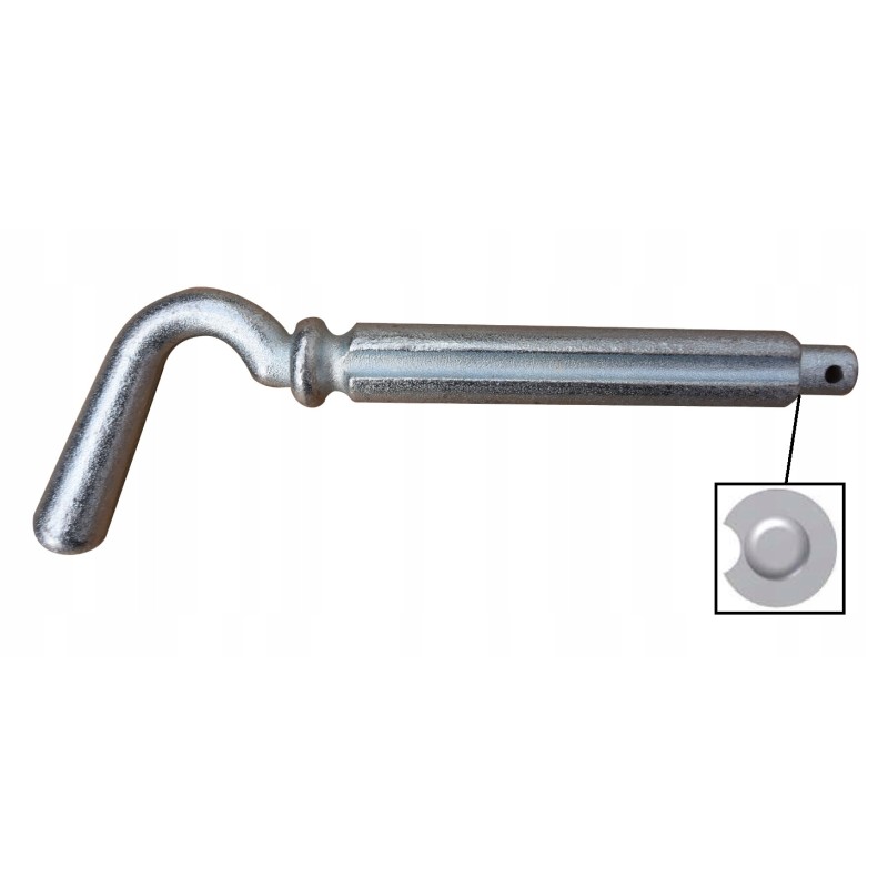 Tipping locking pin for balls diameter 85, 1 key