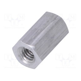 10 pcs x DREMEC - 136X12 - Screwed spacer sleeve, 12mm, Int.thread: M4, hexagonal, aluminium