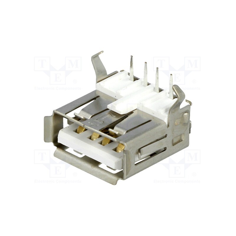 1 pcs x CONNFLY - DS1095-WNR0 - Socket, USB A, THT, angled 90°