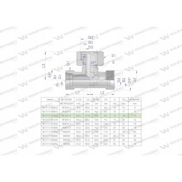 Symmetrical hydraulic tee m16x1 5 Warynski