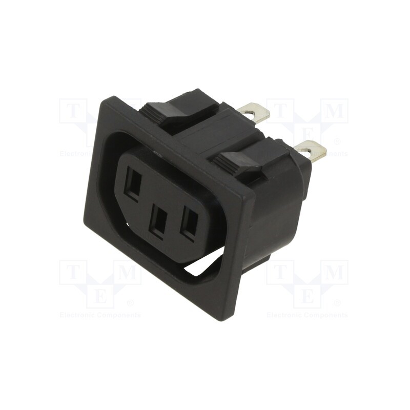 1 pcs x ADAM TECH - IEC-D-1 - Connector: AC supply, socket, female, 10A, 250VAC, IEC 60320