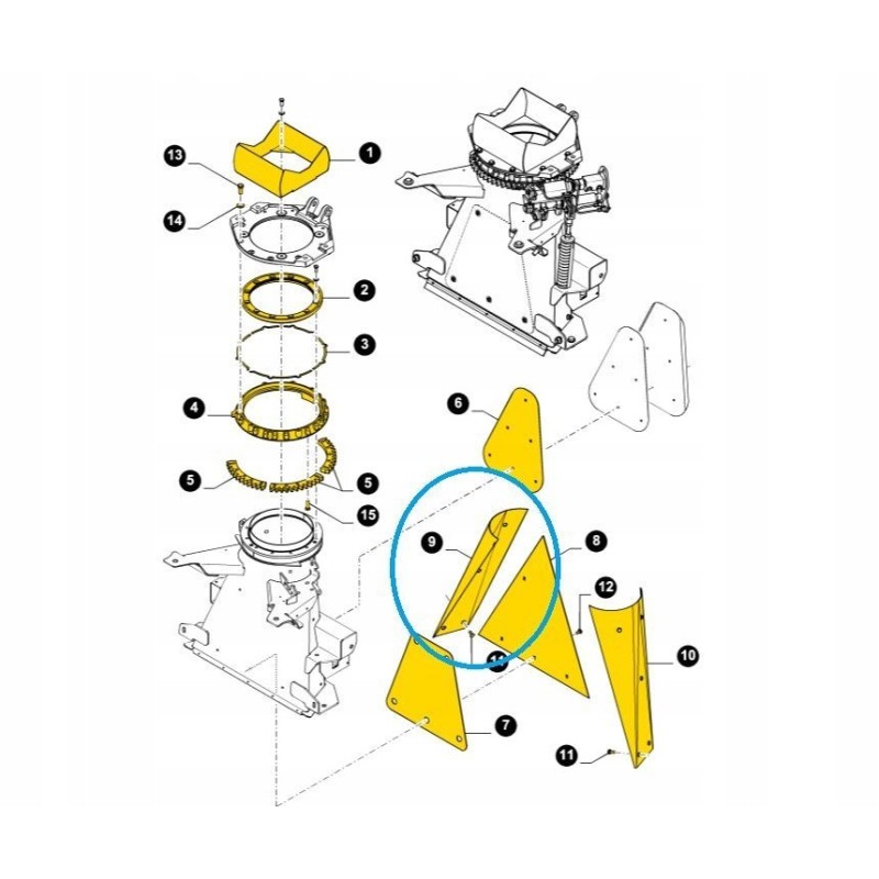 Friction plate right new holland fr9050 84454221 cnh