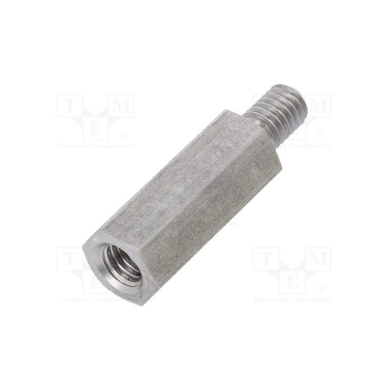 10 pcs x DREMEC - 249X25 - Screwed spacer sleeve, 25mm, Int.thread: M6, Ext.thread: M6
