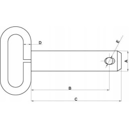 Pin with handle 28x187mm z528183kr