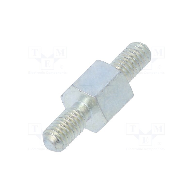 10 pcs x DREMEC - 424X05 - Screwed spacer sleeve, 5mm, Ext.thread: M3, hexagonal, steel, zinc