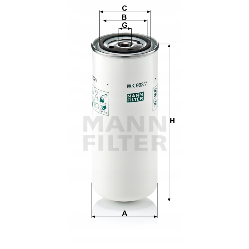Fuel filter mann filter wk 962 7