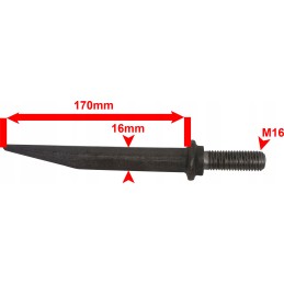 140x straight harrow tine 16x170, M16 thread