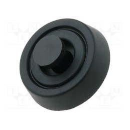 10 pcs x DREMEC - FIX-FR-120 - Quick mounting foot, black, polyetylene, A: 8mm, B: 20mm, C: 18mm