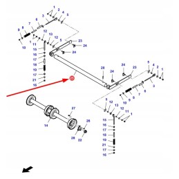La321833750 lower shaft of the inclined feeder