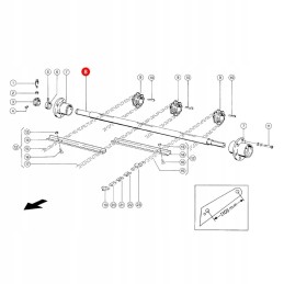 Upper shaft of the inclined feeder Claas 650689 0 units
