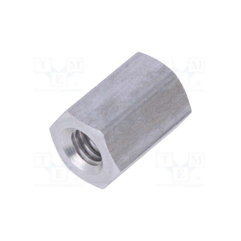 10 pcs x DREMEC - 136X10 - Screwed spacer sleeve, 10mm, Int.thread: M4, hexagonal, aluminium