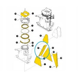 Friction plate right New Holland FR9050 84454221
