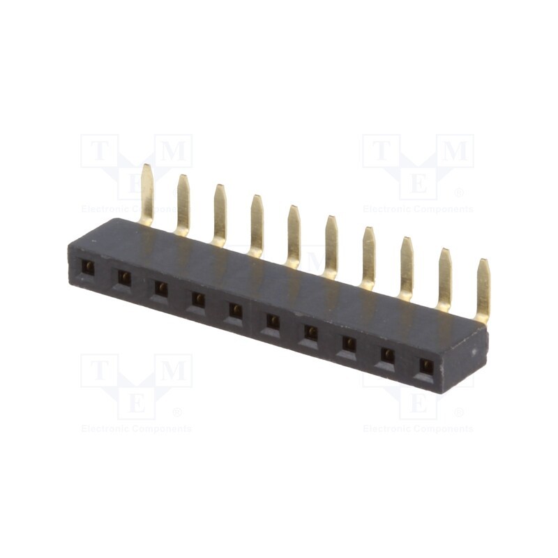 1 pcs x NINIGI - ZL306-10 - Socket, pin strips, female, PIN: 10, angled 90°, 2.54mm, THT, 1x10