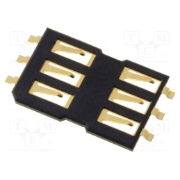 1 pcs x ATTEND - 115E-AEB0-R01 - Connector: for cards, SIM, without cover,without ejector, SMT