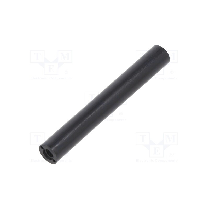 10 pcs x DREMEC - 185RDX45 - Spacer sleeve, cylindrical, polyamide, M3, L: 45mm, Øout: 6mm, black