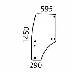 Door glass complete as above