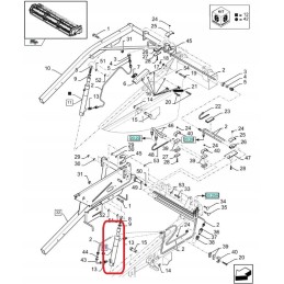 Hydraulic cylinder header l new holland 84247305