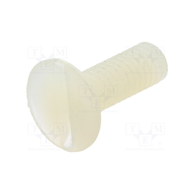 10 pcs x DREMEC - 8G202M4X12 - Screw, M4x12, 0.7, Head: countersunk, slotted, 1,3mm, polyamide