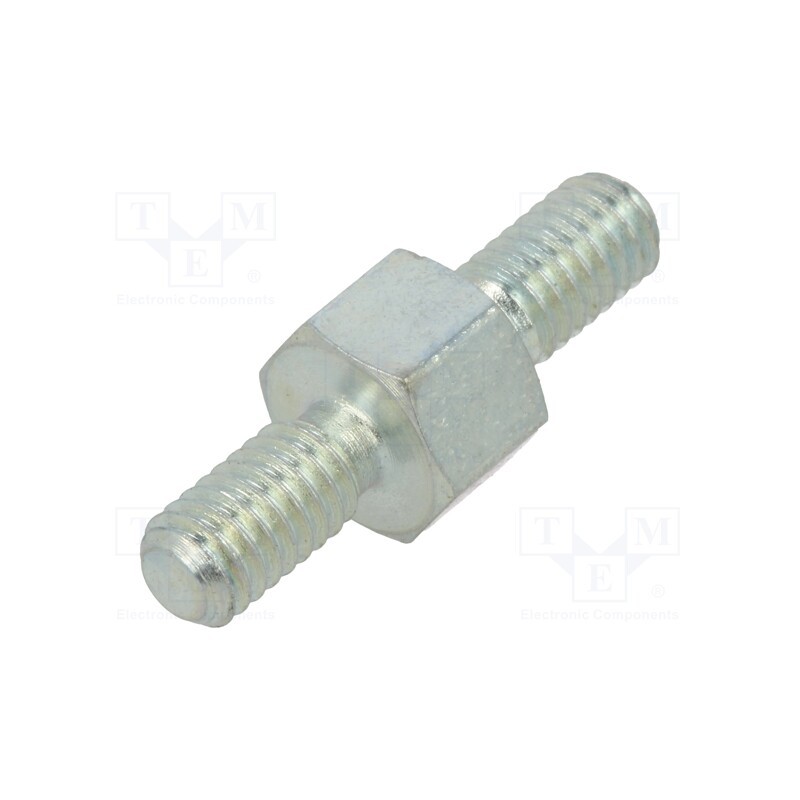 10 pcs x DREMEC - 426X05 - Screwed spacer sleeve, 5mm, Ext.thread: M4, hexagonal, steel, zinc