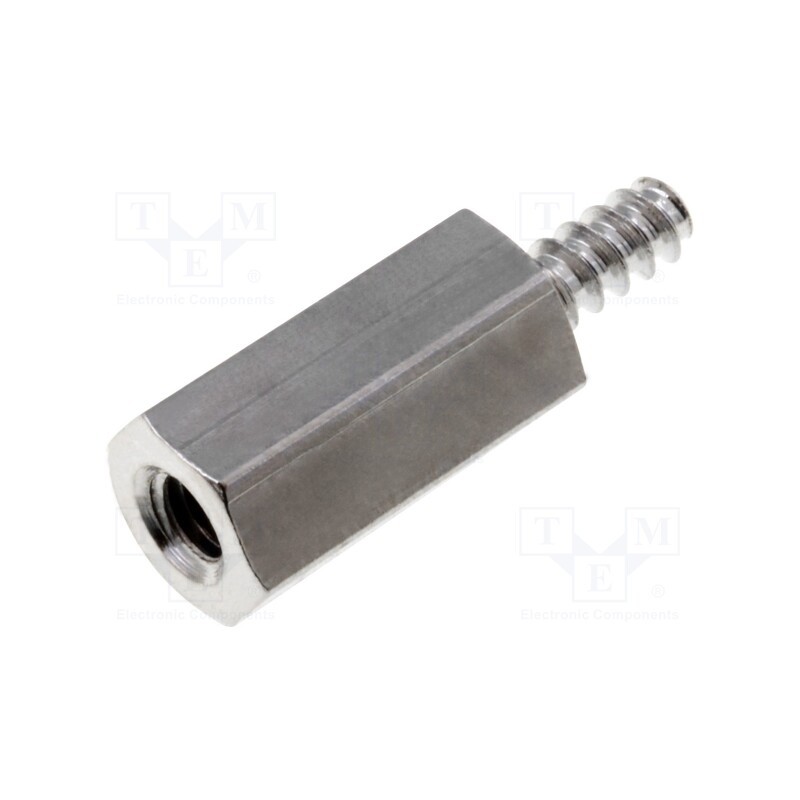 10 pcs x DREMEC - 212ST2.2X10 - Screwed spacer sleeve, 10mm, Int.thread: M2,5, Ext.thread: ST2,2