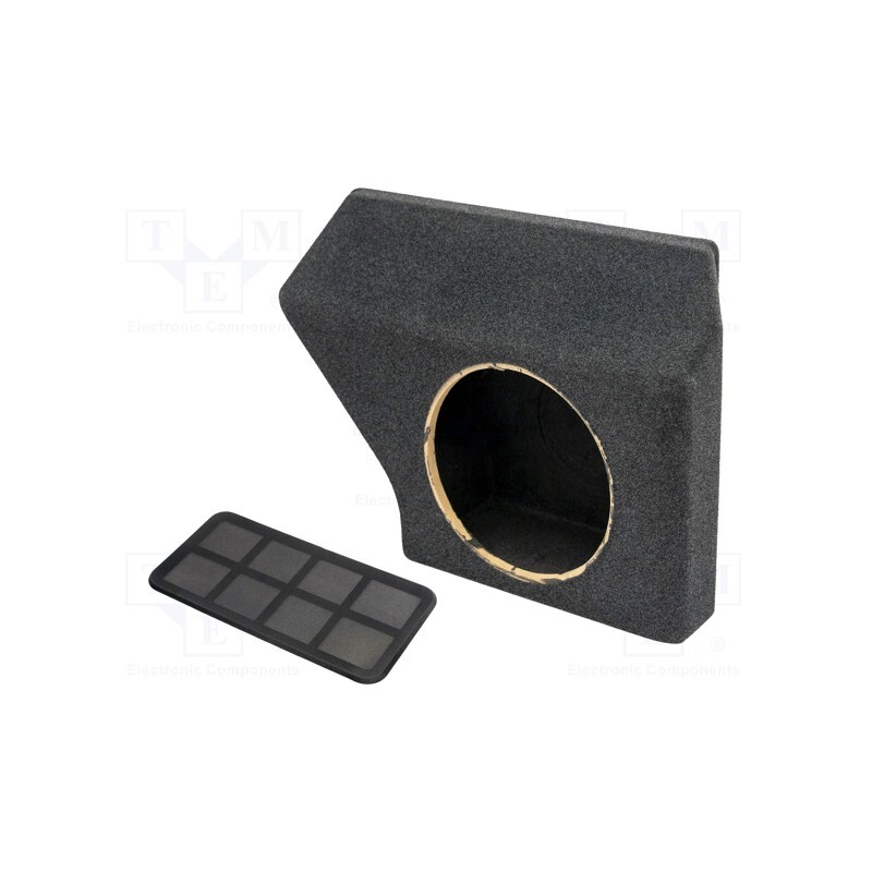 1 pcs x BASSER - FBMERC10 - Car loudspeaker enclosure, MDF, black melange, textil, 250mm