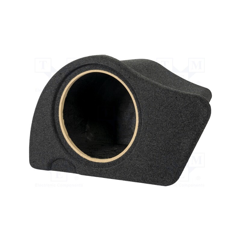 1 pcs x BASSER - FBAUDI17 - Car loudspeaker enclosure, MDF, black melange, textil, 250mm