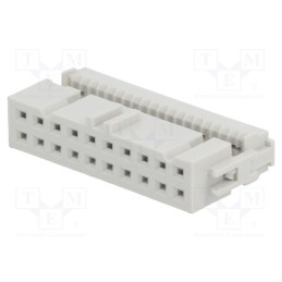 1 pcs x Amphenol Communications Solutions - 71600-120LF - Plug, IDC, female, PIN: 20, without strain relief, IDC, 1.27mm, grey