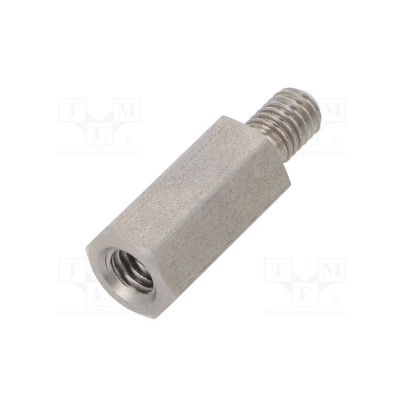 10 pcs x DREMEC - 249X20 - Screwed spacer sleeve, 20mm, Int.thread: M6, Ext.thread: M6