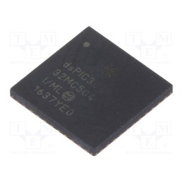 1 pcs x MICROCHIP TECHNOLOGY - DSPIC33EP32MC504-I/ML - IC: dsPIC microcontroller, 32kB, 4kBSRAM, QFN44, DSPIC, 0.65mm