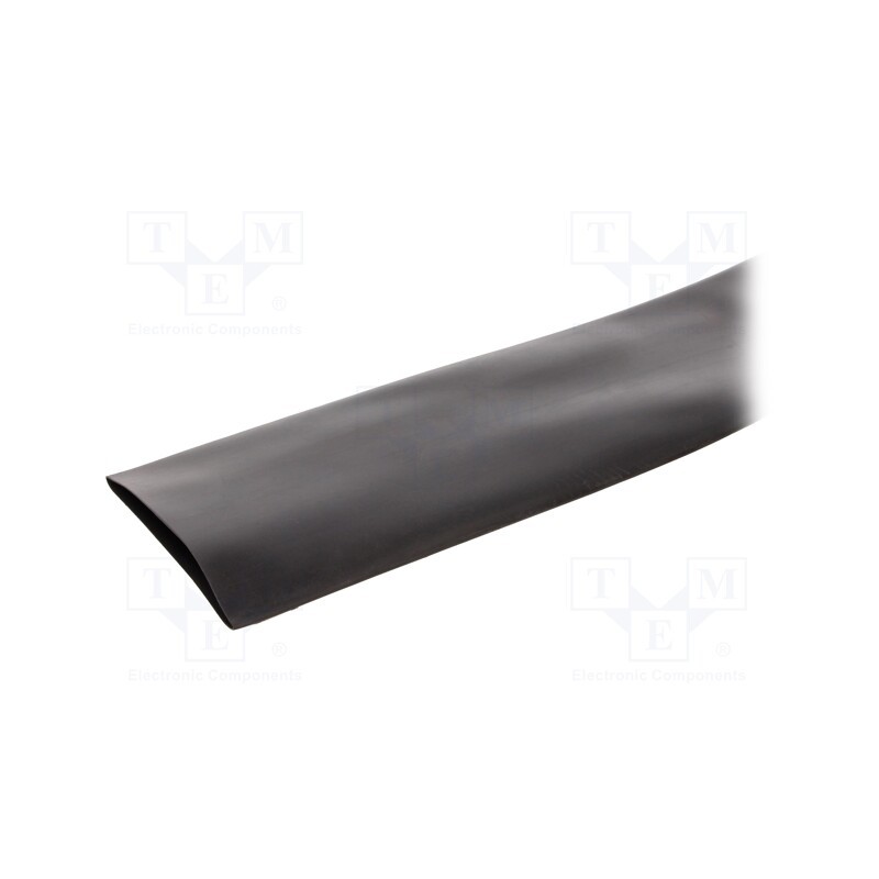 1 rol x ALPHA WIRE - FIT2212IN BLACK 125 FT - Heat shrink sleeve, 2: 1, 50.8mm, L: 38.1m, black, polyolefine, reel