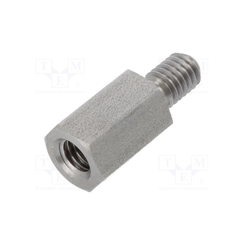 10 pcs x DREMEC - 249X15 - Screwed spacer sleeve, 15mm, Int.thread: M6, Ext.thread: M6