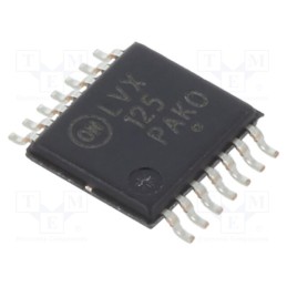 3 pcs x ONSEMI - MC74LVX125DTG - IC: digital, buffer,non-inverting, Ch: 4, CMOS, SMD, TSSOP14, LVX