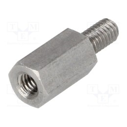 10 pcs x DREMEC - 246X12 - Screwed spacer sleeve, 12mm, Int.thread: M4, Ext.thread: M4