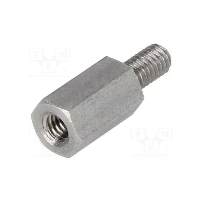 10 pcs x DREMEC - 246X12 - Screwed spacer sleeve, 12mm, Int.thread: M4, Ext.thread: M4