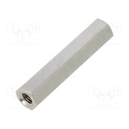 10 pcs x DREMEC - 118X40 - Screwed spacer sleeve, 40mm, Int.thread: M5, hexagonal, brass