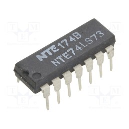 1 pcs x NTE Electronics - NTE74LS73 - IC: digital, JK flip-flop, Ch: 2, TTL, THT, DIP14