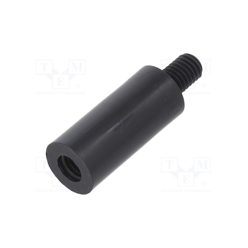 10 pcs x DREMEC - 288RDX22 - Screwed spacer sleeve, cylindrical, polyamide, M5, M5, 22mm, black