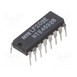 1 pcs x NTE Electronics - NTE4032B - IC: digital, binary adder, CMOS, 3÷18VDC, THT, DIP16, Ch: 3, 3mA