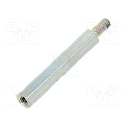10 pcs x DREMEC - 2212X25 - Screwed spacer sleeve, 25mm, Int.thread: M2,5, Ext.thread: M2,5
