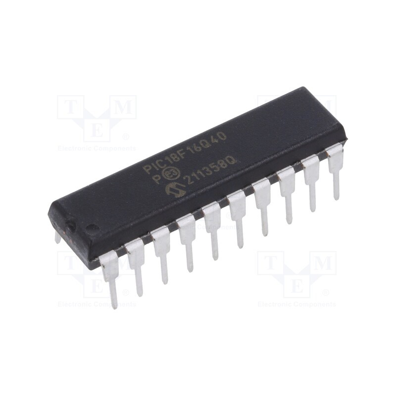 1 pcs x MICROCHIP TECHNOLOGY - PIC18F16Q40-I/P - IC: PIC microcontroller, SMD, PIC18, Q40