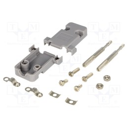 1 pcs x CONNFLY - DS1045-09AP1L1 - Enclosure: for D-Sub connectors, D-Sub 9pin,D-Sub HD 15pin