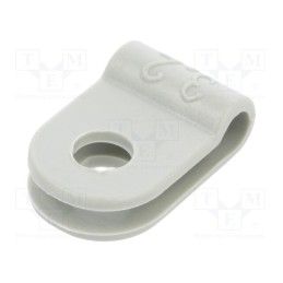 10 pcs x OBO BETTERMANN - 255 3.2 LGR - Fixing clamp, Cable P-clips, ØBundle : 3.2mm, W: 10mm, polyamide