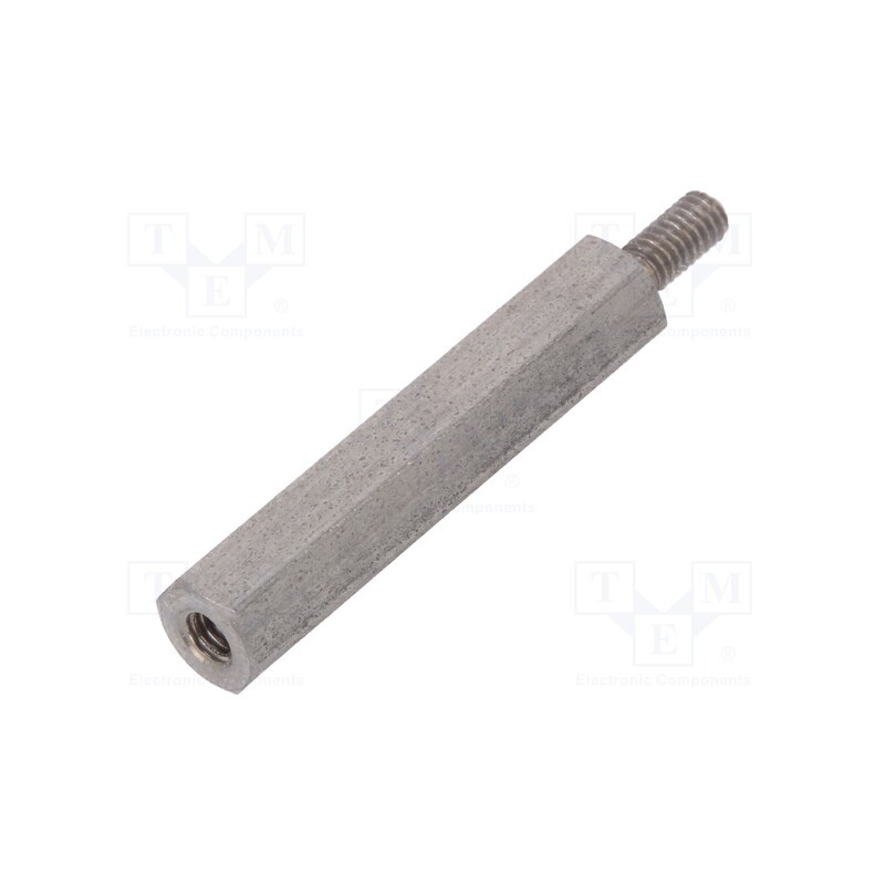 10 pcs x DREMEC - 242X25 - Screwed spacer sleeve, 25mm, Int.thread: M2,5, Ext.thread: M2,5