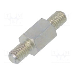 10 pcs x DREMEC - 428X10 - Screwed spacer sleeve, 10mm, Ext.thread: M5, hexagonal, steel