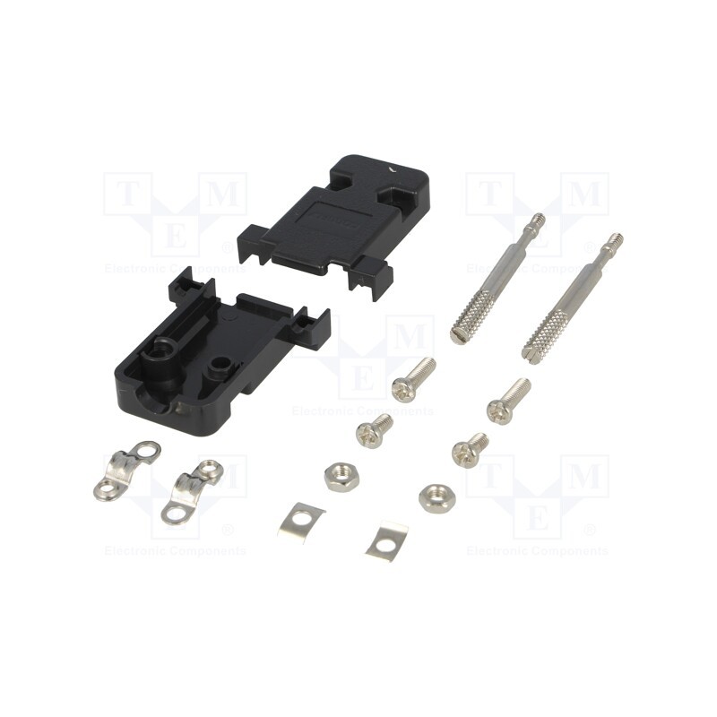 1 pcs x CONNFLY - DS1045-09BP1L1-A - Enclosure: for D-Sub connectors, D-Sub 9pin,D-Sub HD 15pin