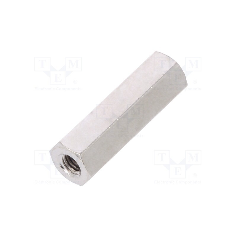 10 pcs x DREMEC - 115X20 - Screwed spacer sleeve, 20mm, Int.thread: M3, hexagonal, brass