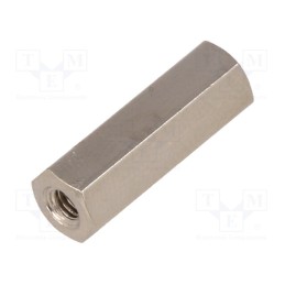 10 pcs x DREMEC - 115X18 - Screwed spacer sleeve, 18mm, Int.thread: M3, hexagonal, brass