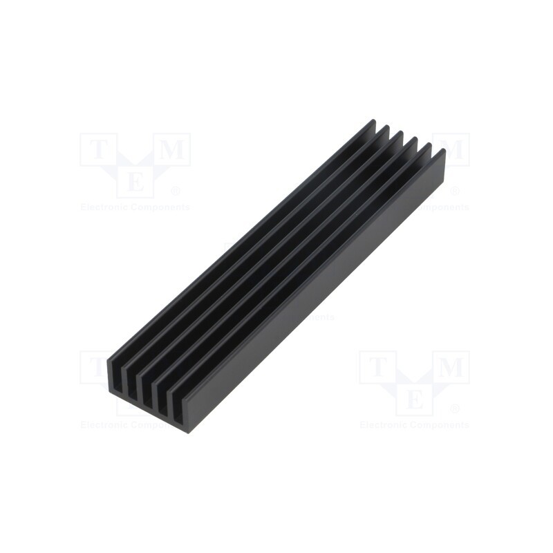 1 pcs x FISCHER ELEKTRONIK - SK 652 100 SA - Heatsink: extruded, grilled, black, L: 100mm, W: 21mm, H: 10mm