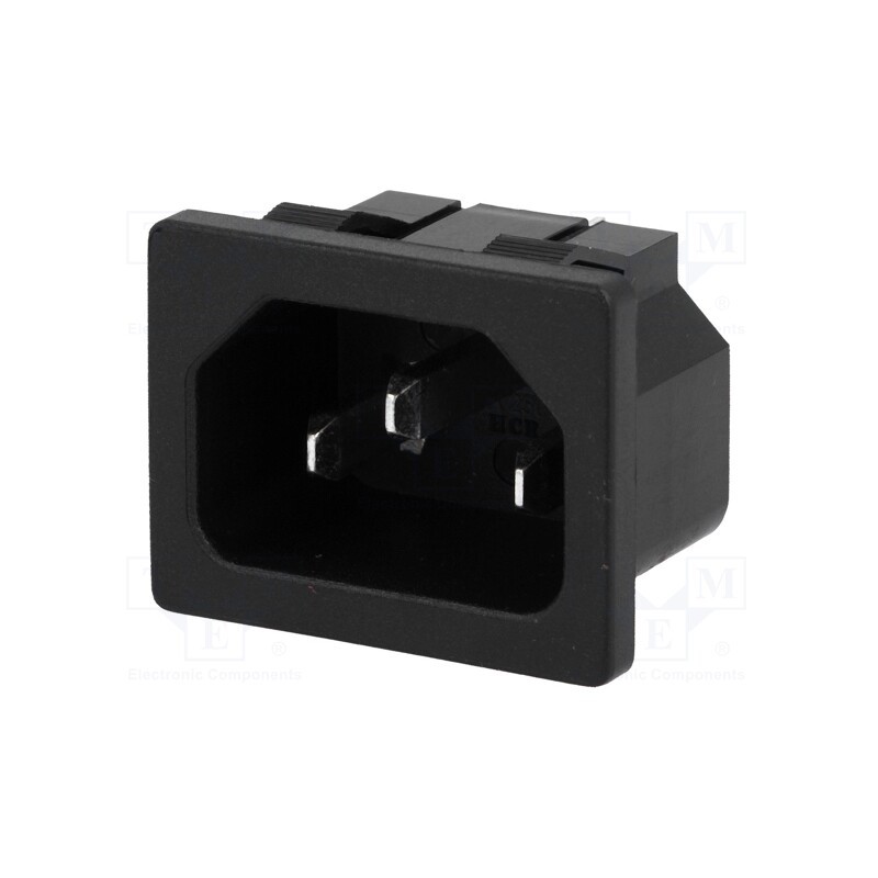 1 pcs x ADAM TECH - IEC-C-1 - Connector: AC supply, socket, male, 10A, 250VAC, IEC 60320, C14 (E)