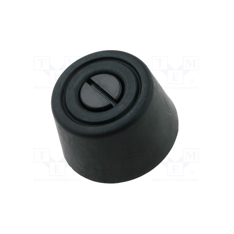 10 pcs x DREMEC - 8GD03V30012 - Quick mounting foot, black, polyetylene, A: 5mm, B: 24mm, C: 20mm